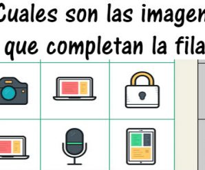 ¿Cuales son las imágenes que completan la fila?